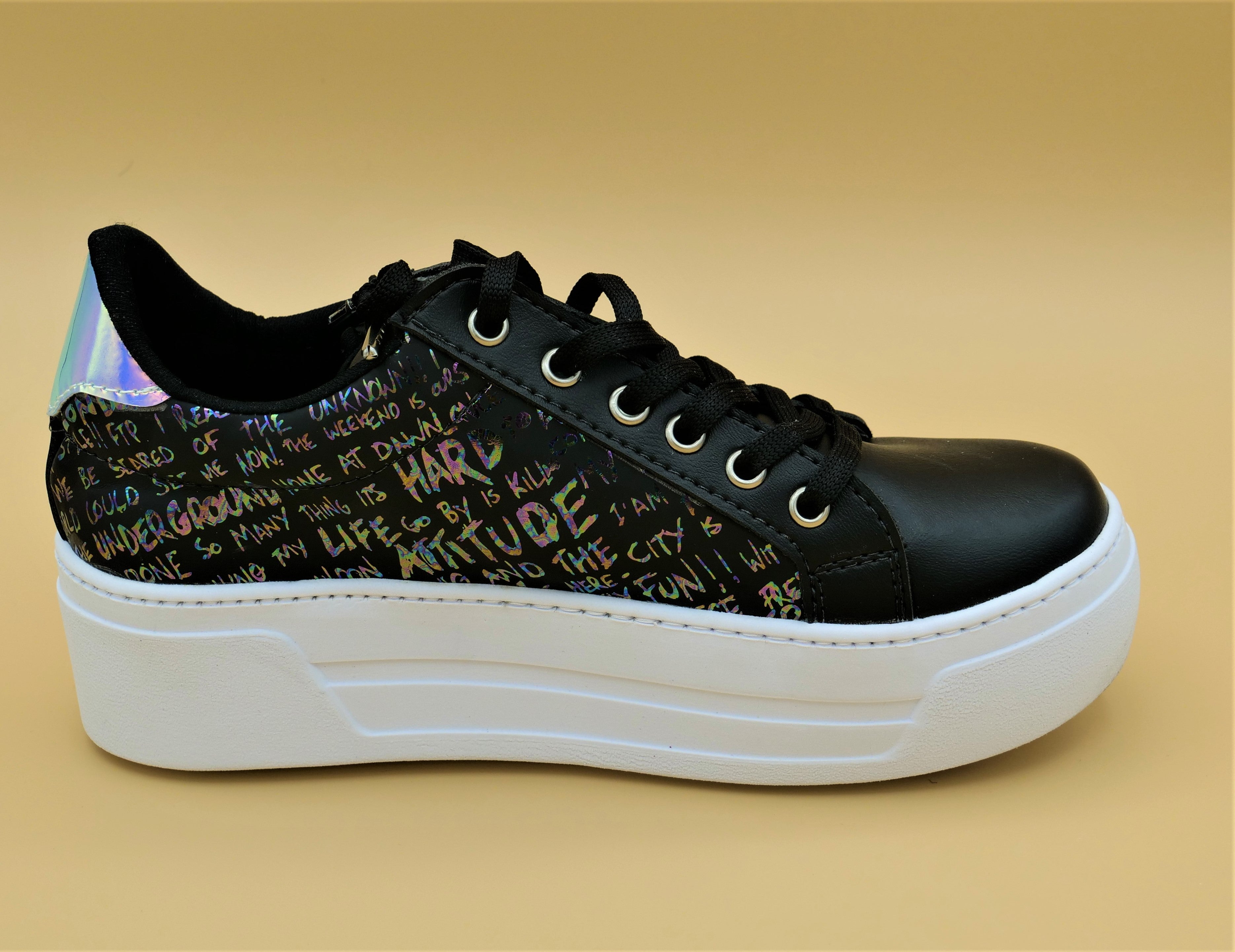 Black leteers Sneakers - Glozzom