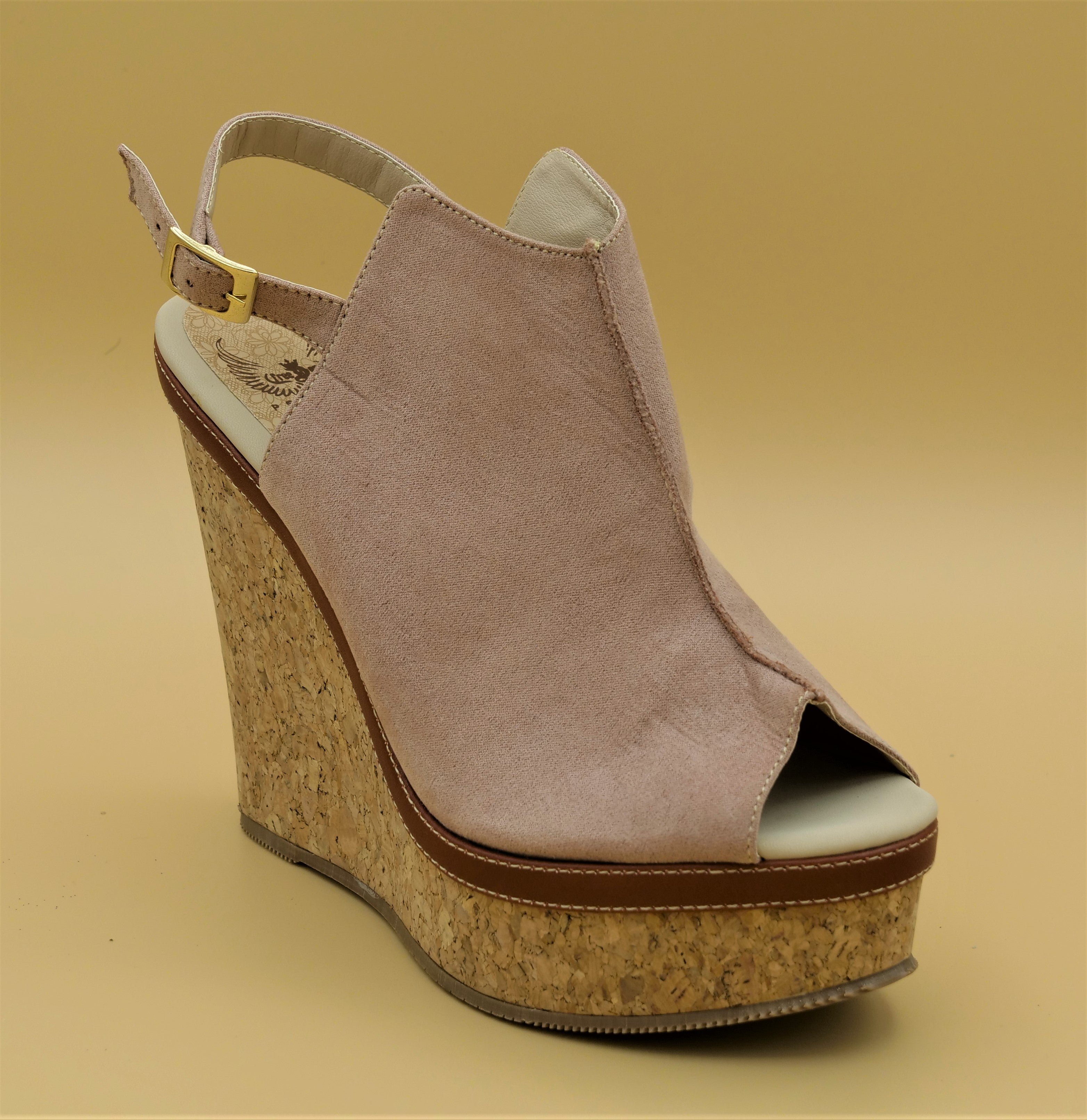 Tan Wedges Sandals - Siopp