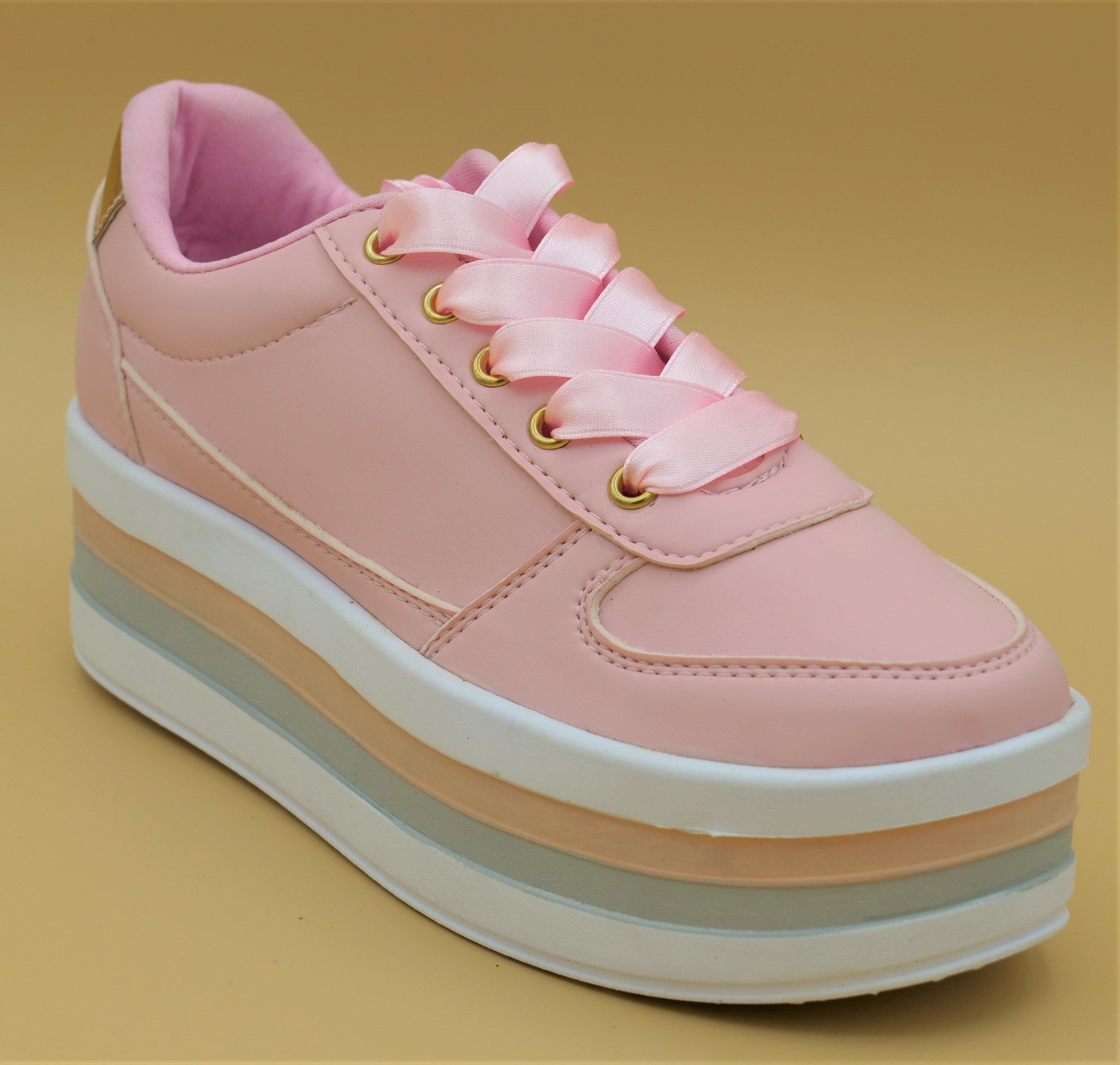 Pink Platform Sneakers - Shiphile