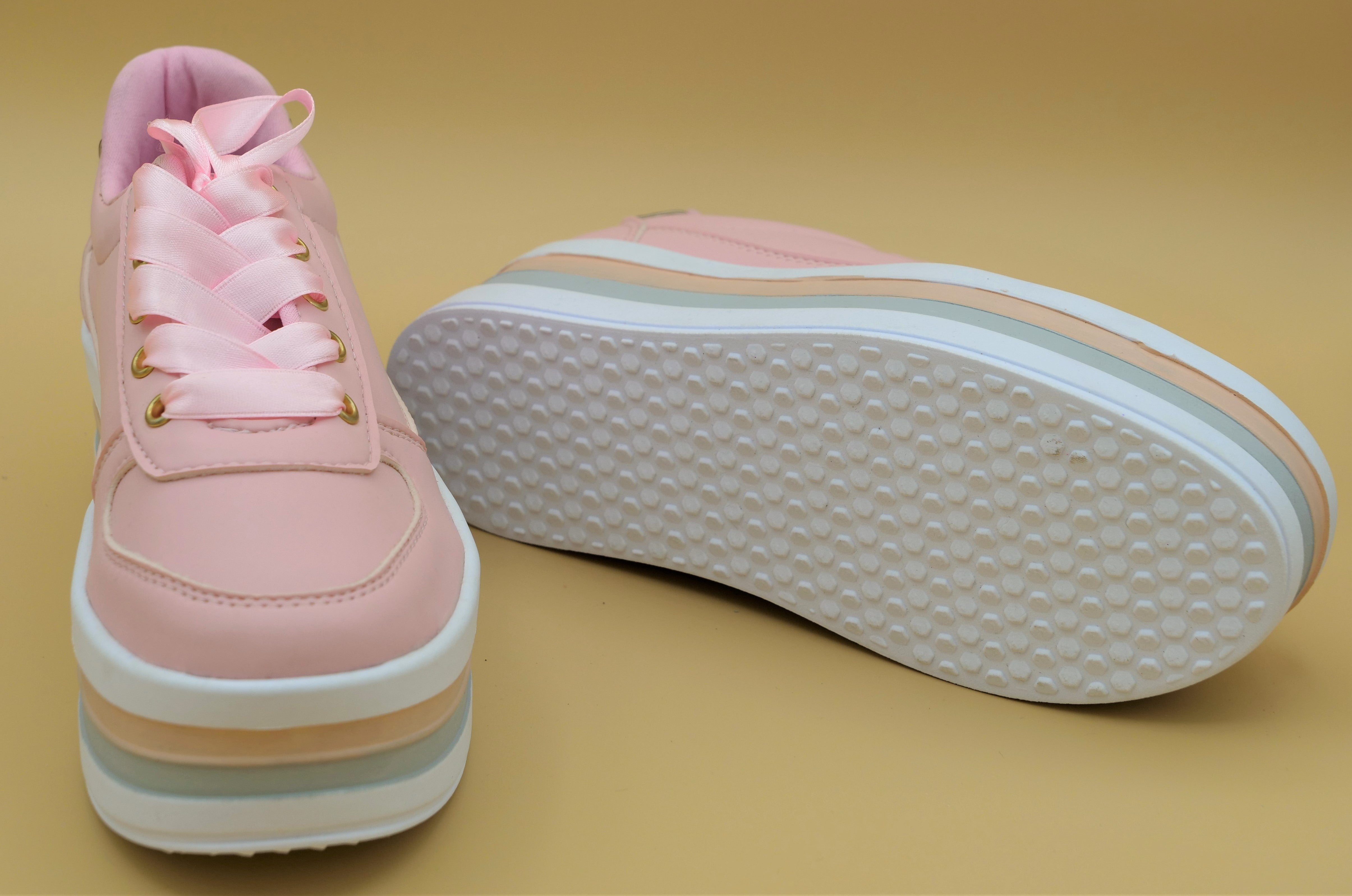 Pink Platform Sneakers - Shiphile