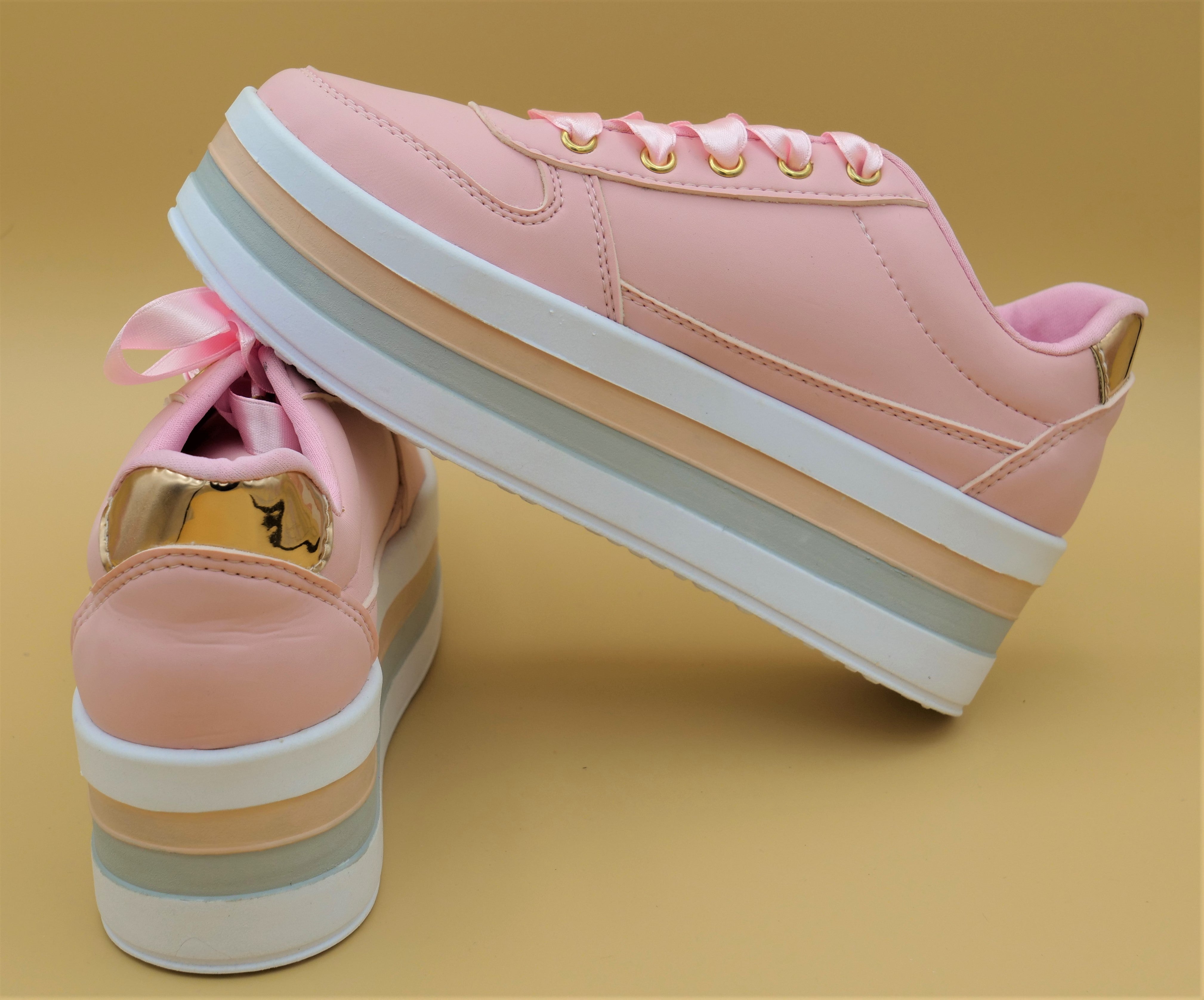 Pink Platform Sneakers - Shiphile